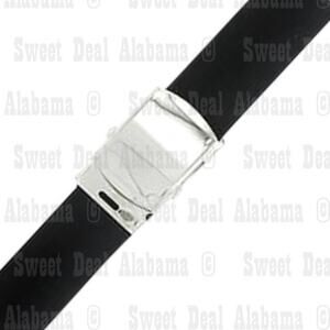 USN Female Belt Black Cotton w/ Silver Buckle & Tip Navy Uniform Accessory